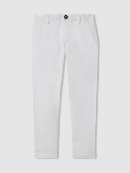13-14 yrs Slim Fit Casual Chinos in White Children & Baby | Reiss