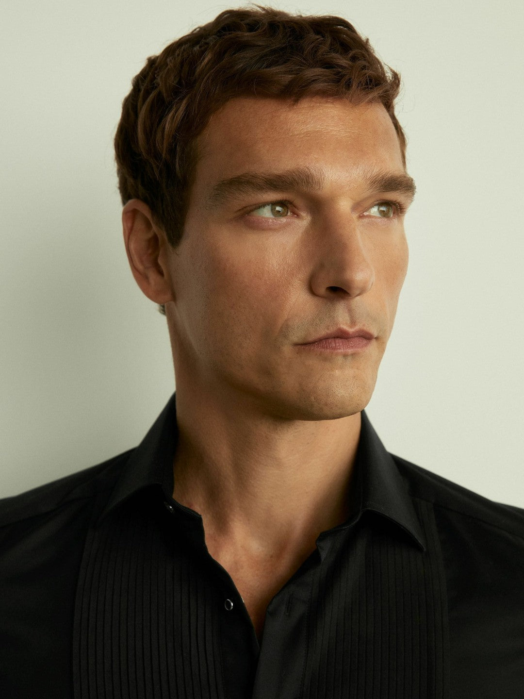 Slim Fit Cotton Dinner Shirt in Black Men | Reiss