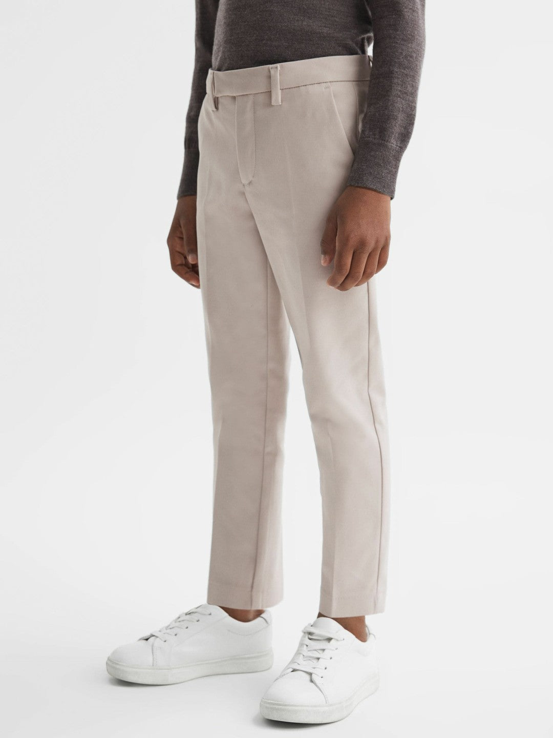 9-14 yrs Slim Fit Tapered Chinos in Stone Children & Baby | Reiss