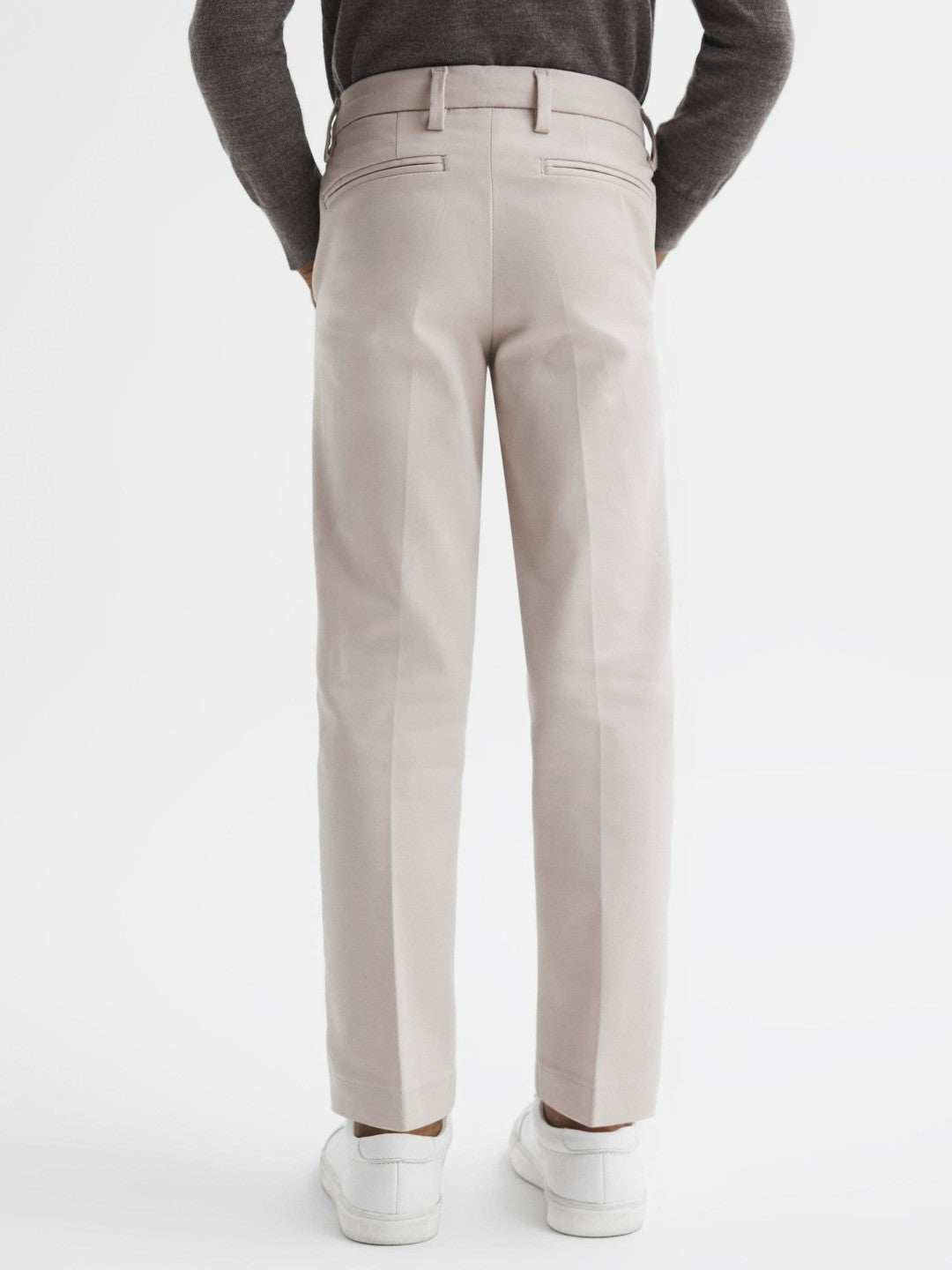 9-14 yrs Slim Fit Tapered Chinos in Stone Children & Baby | Reiss