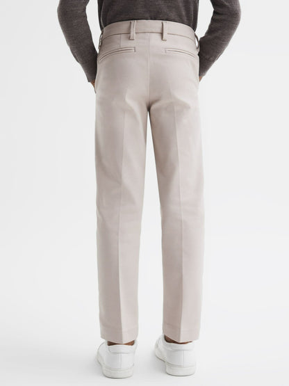 9-14 yrs Slim Fit Tapered Chinos in Stone Children & Baby | Reiss