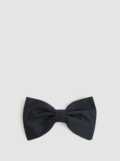 Grosgrain Silk Bow Tie in Navy Men | Reiss