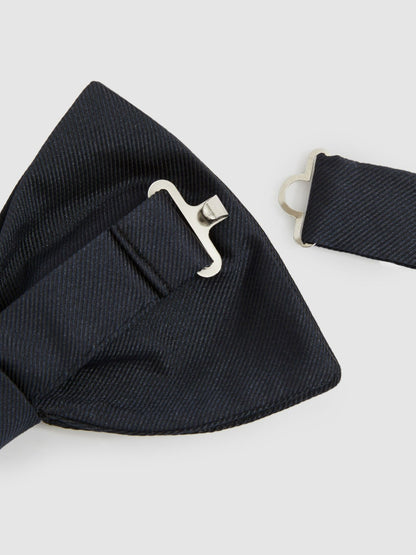 Grosgrain Silk Bow Tie in Navy Men | Reiss