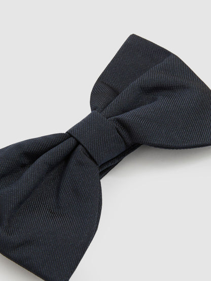 Grosgrain Silk Bow Tie in Navy Men | Reiss