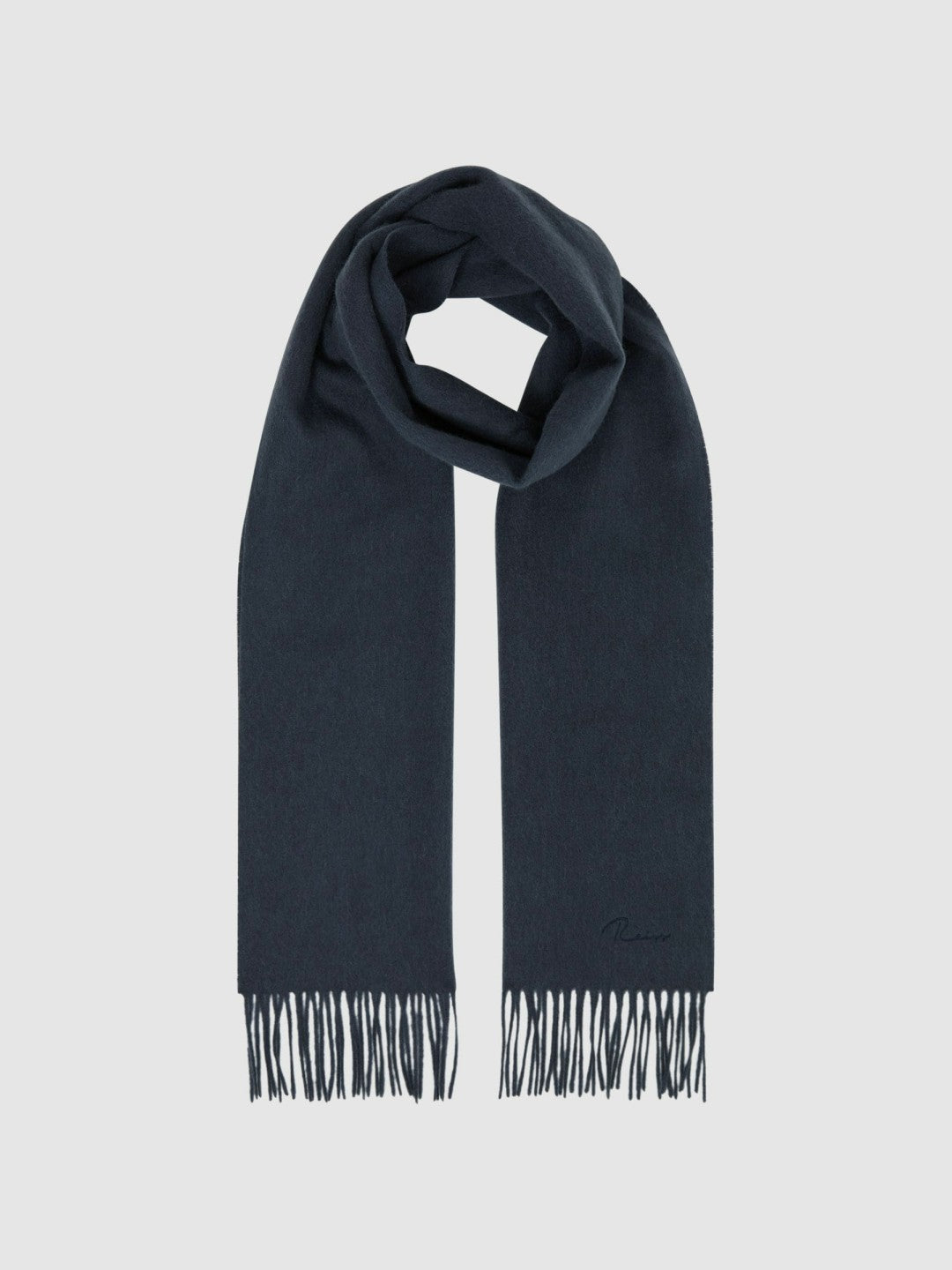 Wool and Cashmere Scarf in Airforce Blue Men | Reiss