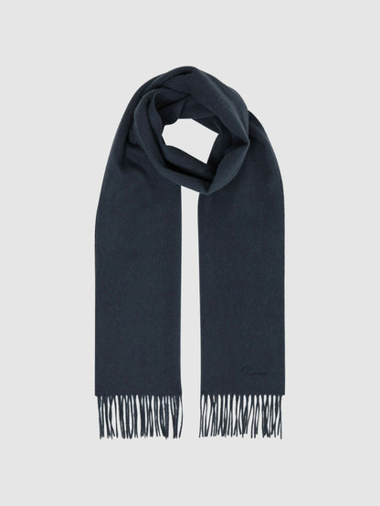 Wool and Cashmere Scarf in Airforce Blue Men | Reiss