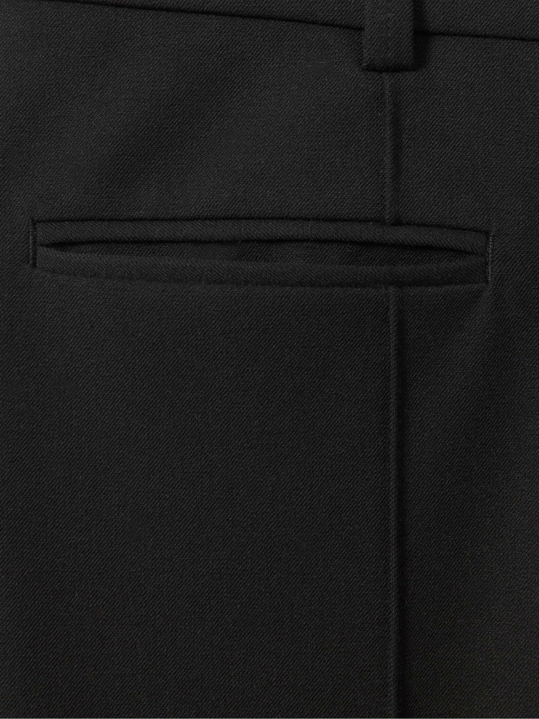 Petite High Rise Flared Trousers in Black Women | Reiss