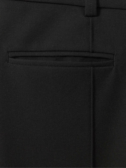 Petite High Rise Flared Trousers in Black Women | Reiss