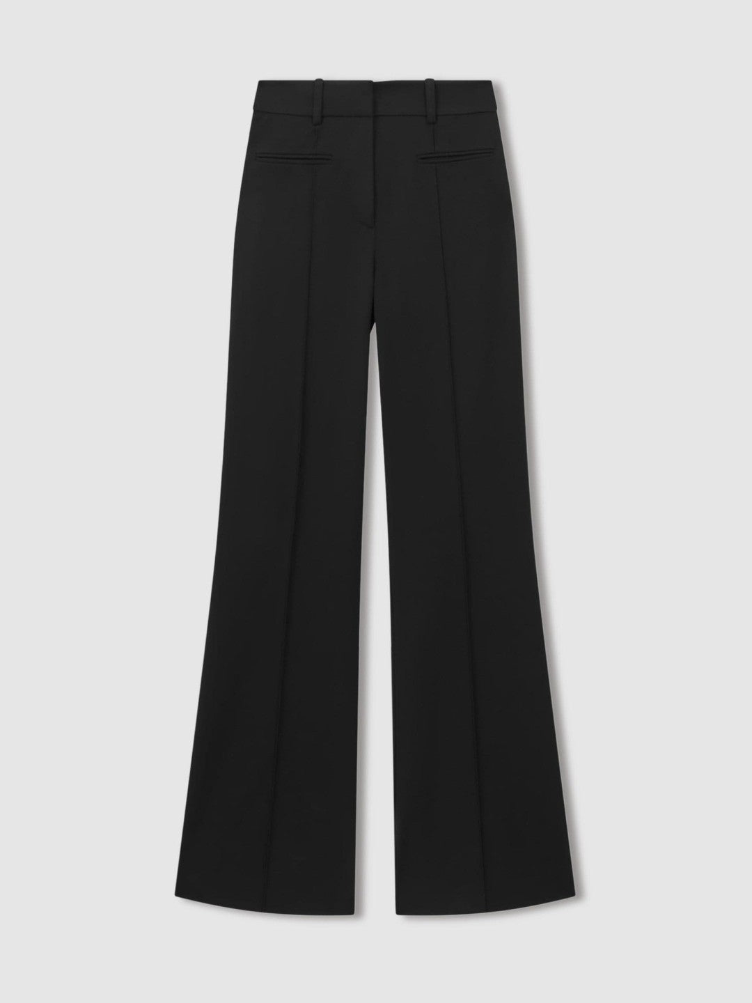 High Rise Flared Trousers in Black Women | Reiss