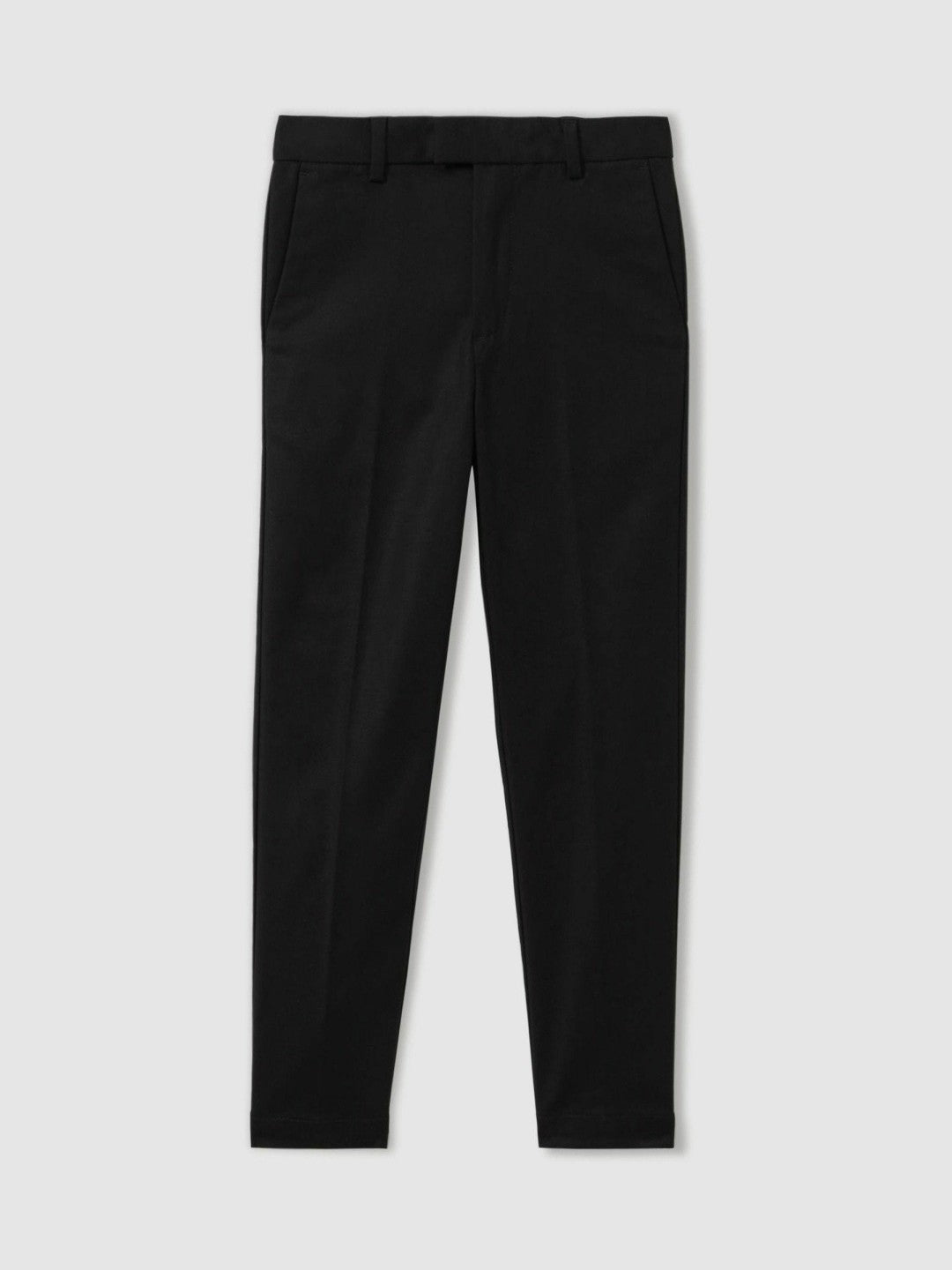 9-13 yrs Slim Fit Tapered Chinos in Black Children & Baby | Reiss