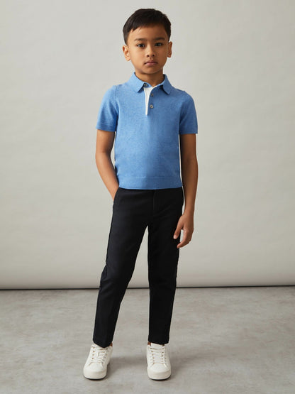 9-13 yrs Slim Fit Tapered Chinos in Navy Children & Baby | Reiss