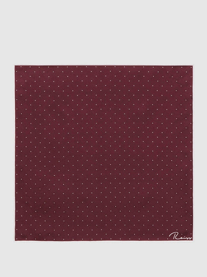 Polka Dot Silk Pocket Square in Burgundy Men | Reiss
