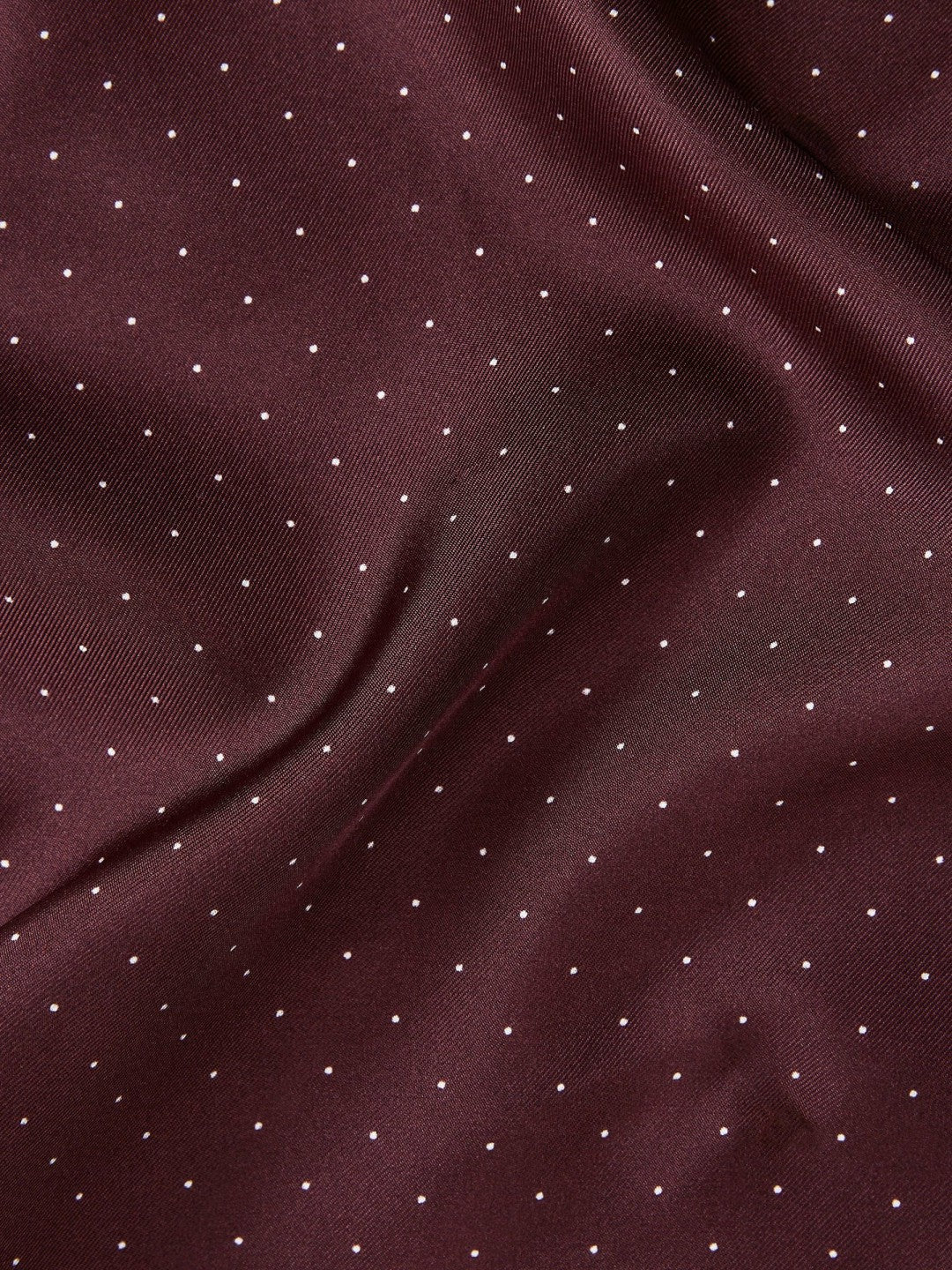 Polka Dot Silk Pocket Square in Burgundy Men | Reiss
