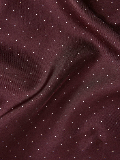 Polka Dot Silk Pocket Square in Burgundy Men | Reiss