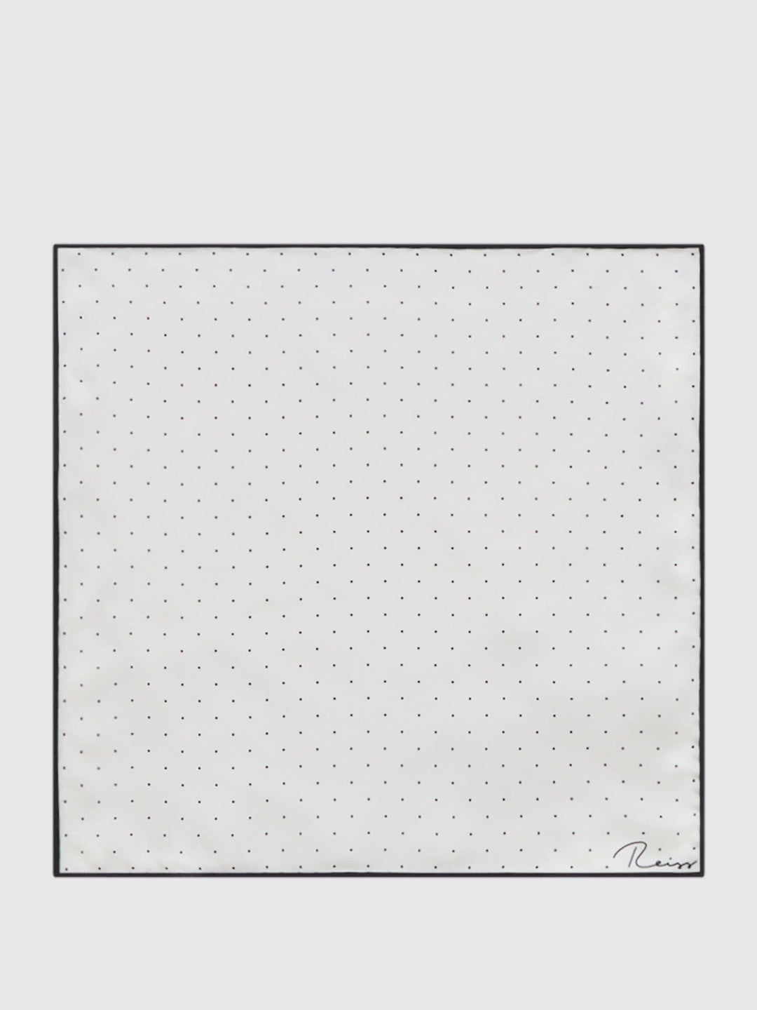 Polka Dot Silk Pocket Square in White Men | Reiss