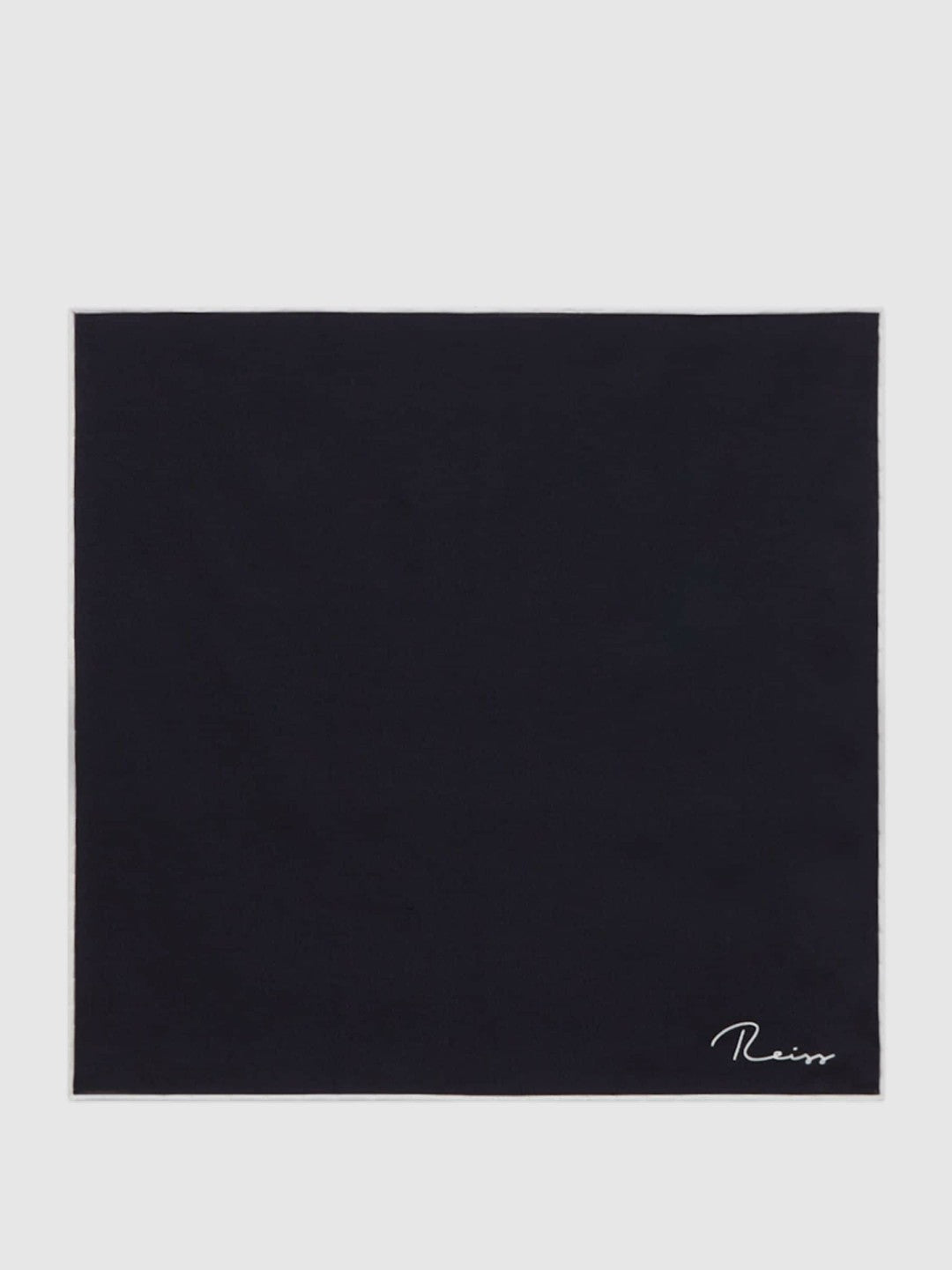 Plain Silk Pocket Square in Navy Men | Reiss