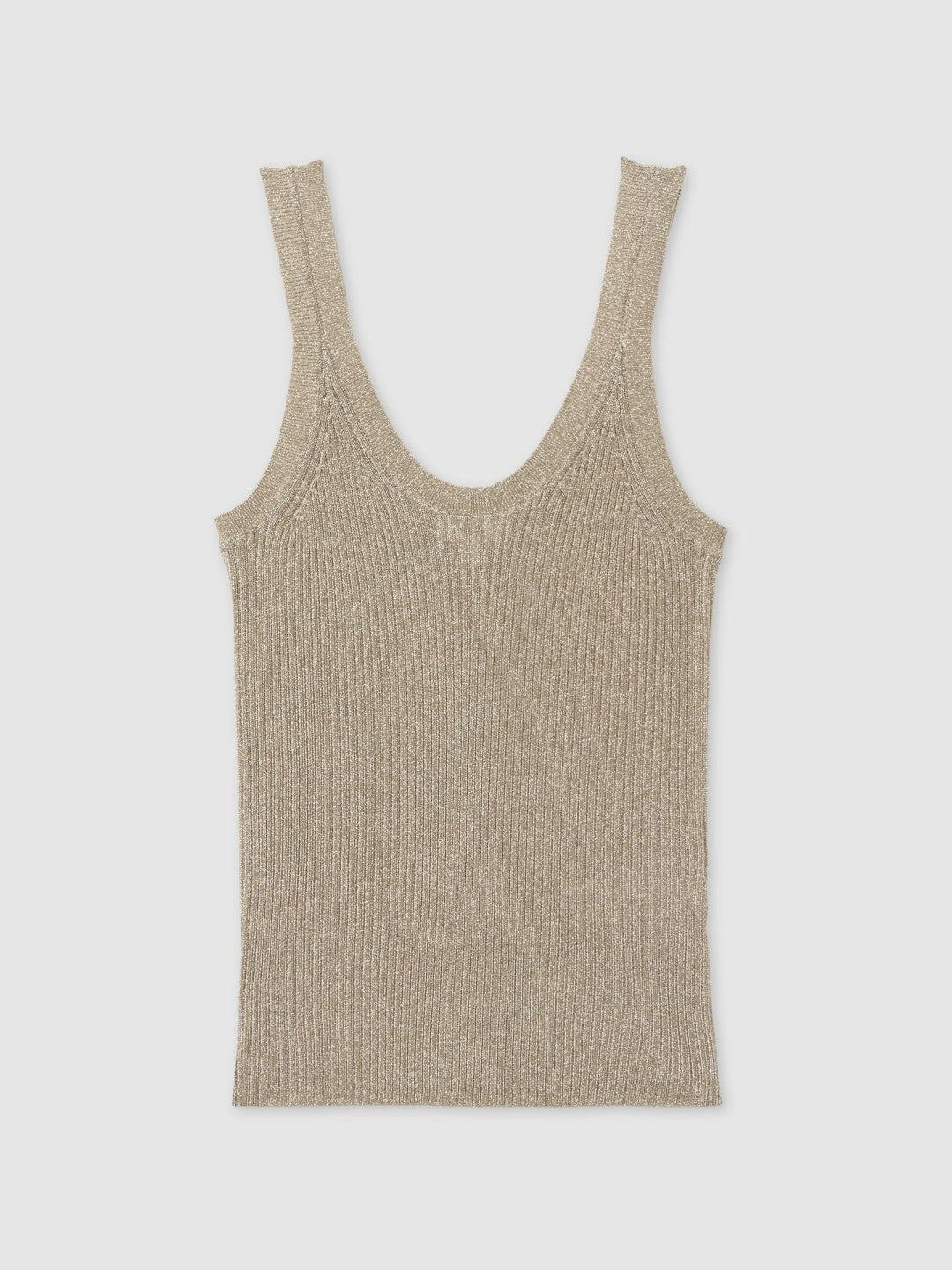 Metallic Vest Top in Gold Women | Reiss
