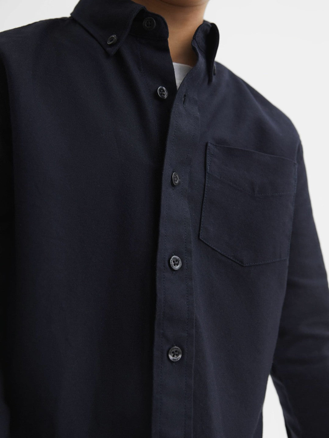 Junior Button Down Oxford Shirt in Navy Children & Baby | Reiss