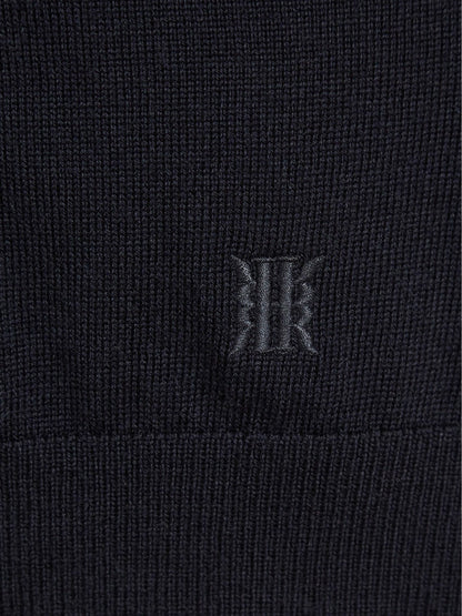 4-9 yrs Merino Wool Zip-Neck Jumper in Navy Children & Baby | Reiss