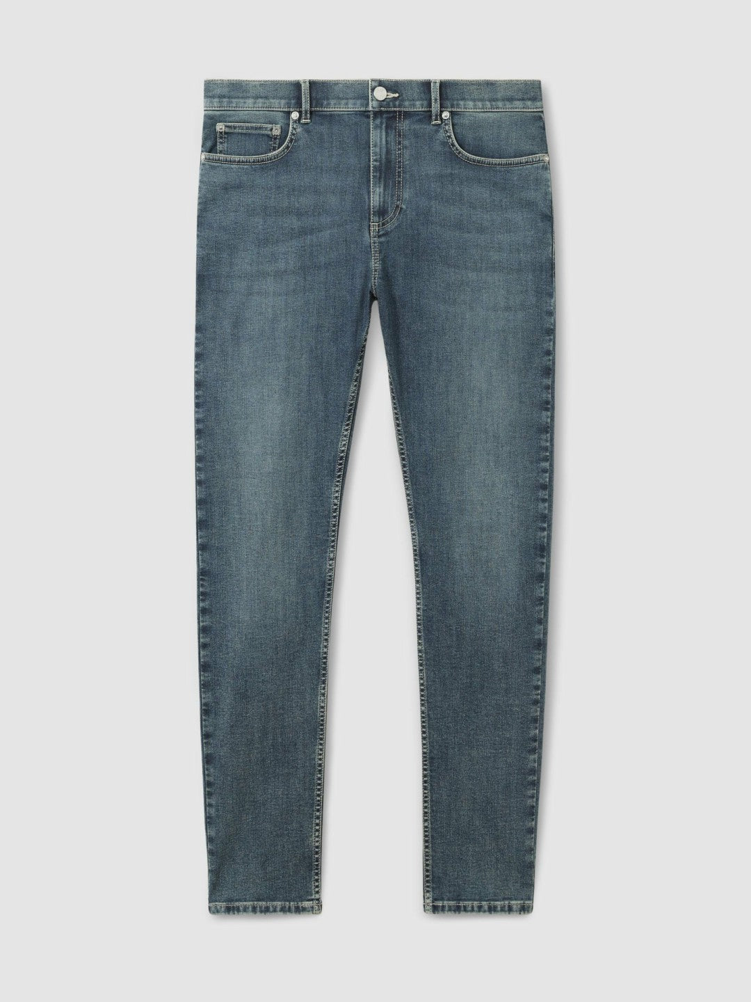Skinny-Fit Jeans in Washed Indigo Grey Cast Men | Reiss