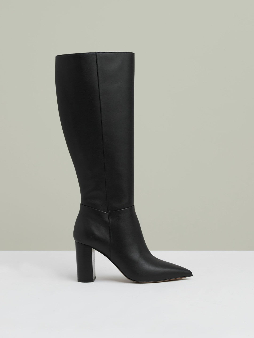 Block Heel Knee High Boots in Black Women | Reiss