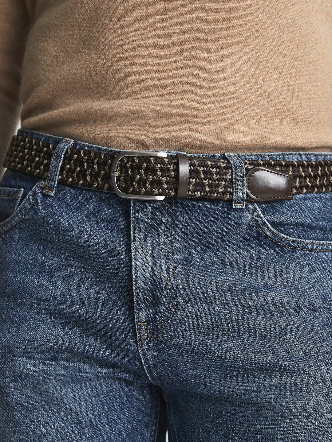 Woven Belt in Dark Brown Men | Reiss