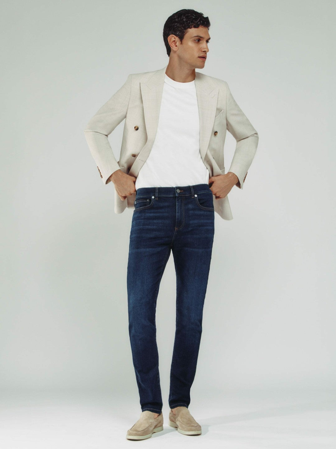 Skinny-Fit Jeans in Washed Dark Indigo Men | Reiss