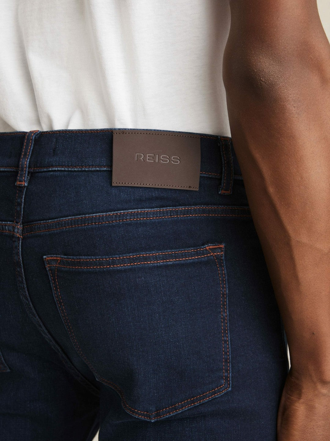 Skinny-Fit Jeans in Washed Dark Indigo Men | Reiss