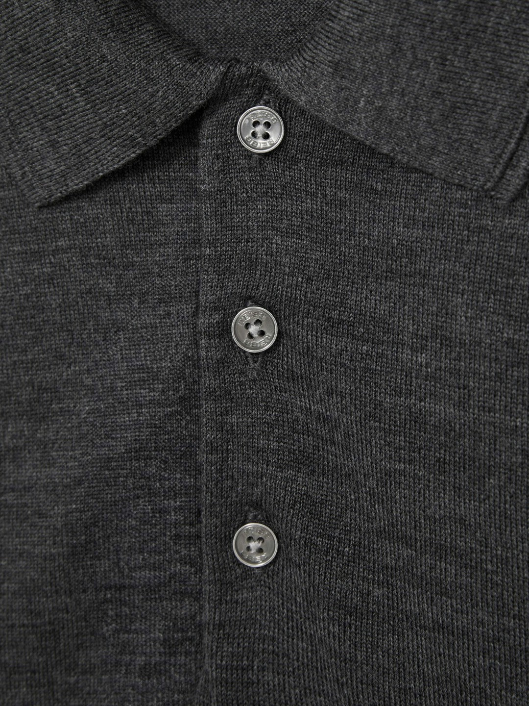 Merino Wool Polo Shirt in Derby Grey Marl Men | Reiss
