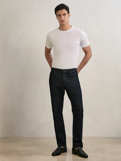 Straight-Leg Jeans in Raw Indigo Men | Reiss