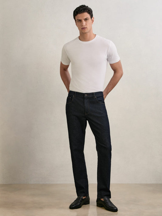 Straight-Leg Jeans in Raw Indigo Men | Reiss