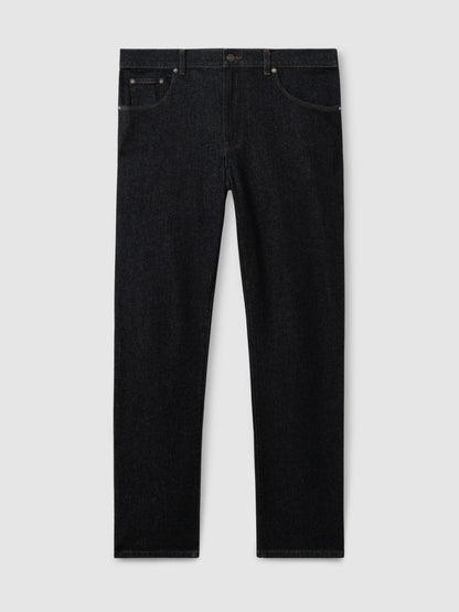 Straight-Leg Jeans in Raw Indigo Men | Reiss