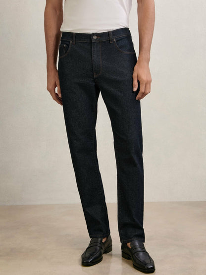 Straight-Leg Jeans in Raw Indigo Men | Reiss