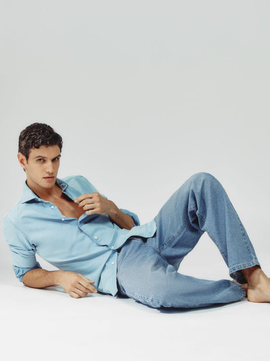 Loose-Fit Jeans in Light Blue Wash Men | Reiss