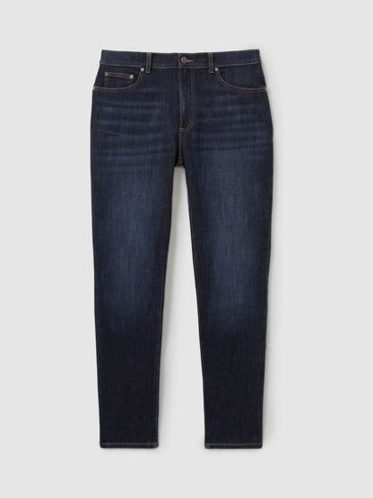 Cotton-Stretch Slim-Fit Jeans in Indigo Blue Wash Men | Reiss