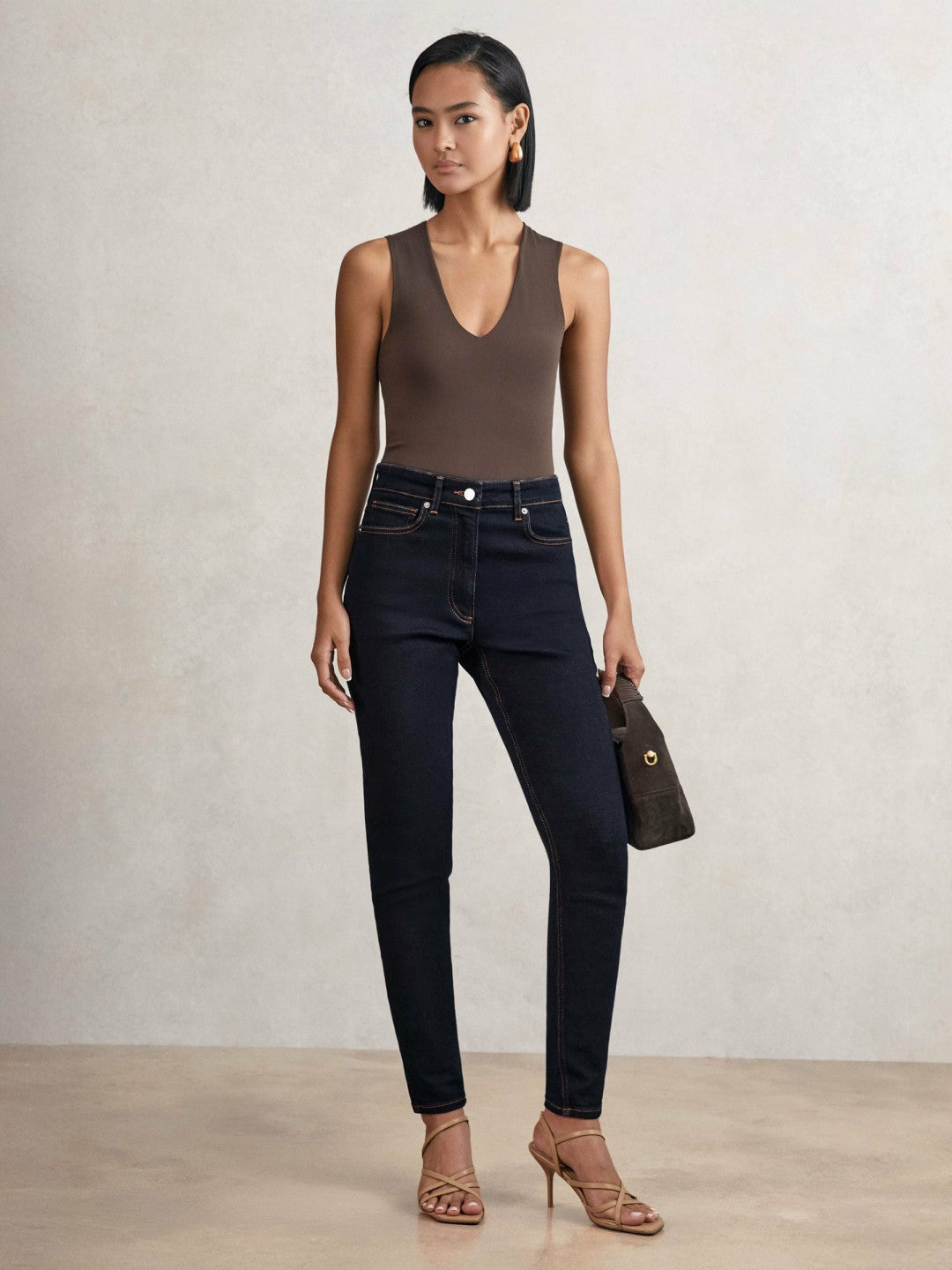 Petite Skinny Jeans in Dark Blue Women | Reiss
