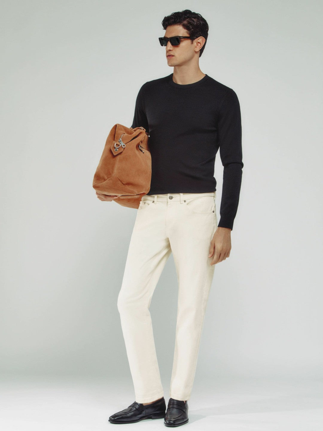 Relaxed-Fit Cropped Jeans in White Men | Reiss