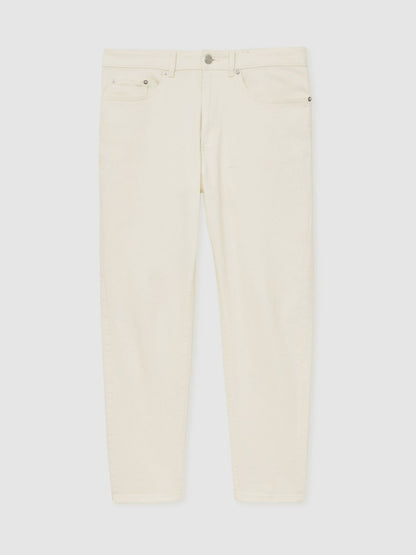 Relaxed-Fit Cropped Jeans in White Men | Reiss