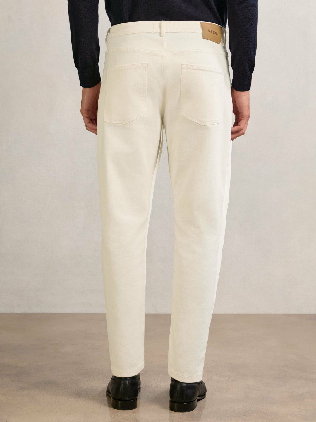 Relaxed-Fit Cropped Jeans in White Men | Reiss