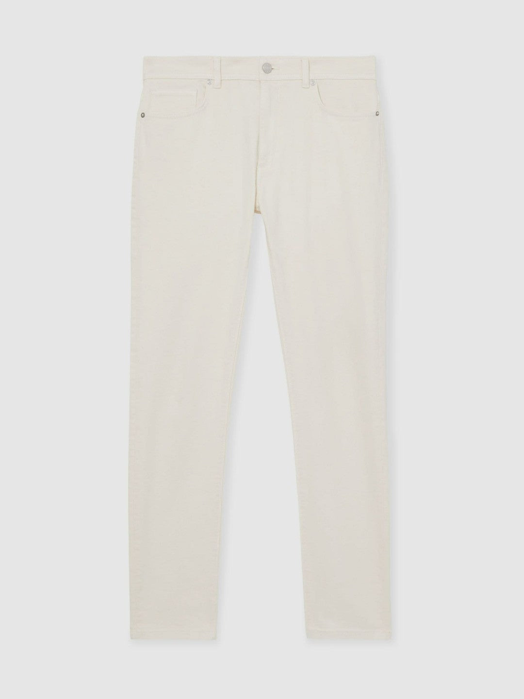 Cotton-Stretch Slim-Fit Jeans in White Men | Reiss