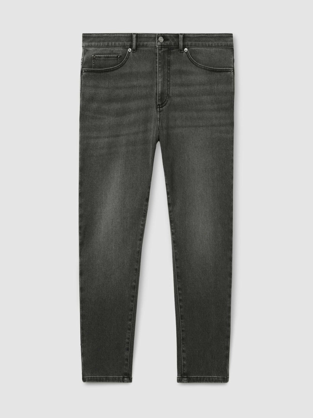 Relaxed-Fit Cropped Jeans in Washed Black Men | Reiss