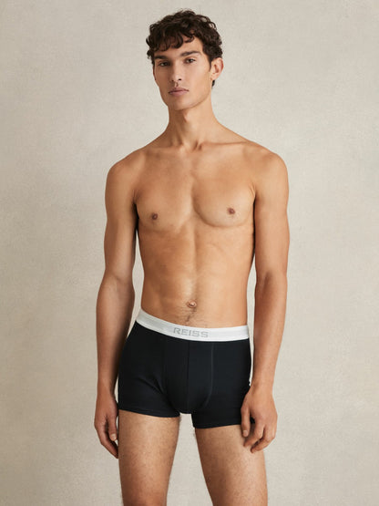 Stretch-Cotton Boxers 3 Pack in Blue Multi Men | Reiss