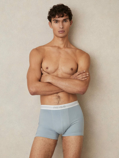 Stretch-Cotton Boxers 3 Pack in Blue Multi Men | Reiss