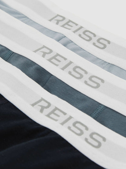 Stretch-Cotton Boxers 3 Pack in Blue Multi Men | Reiss