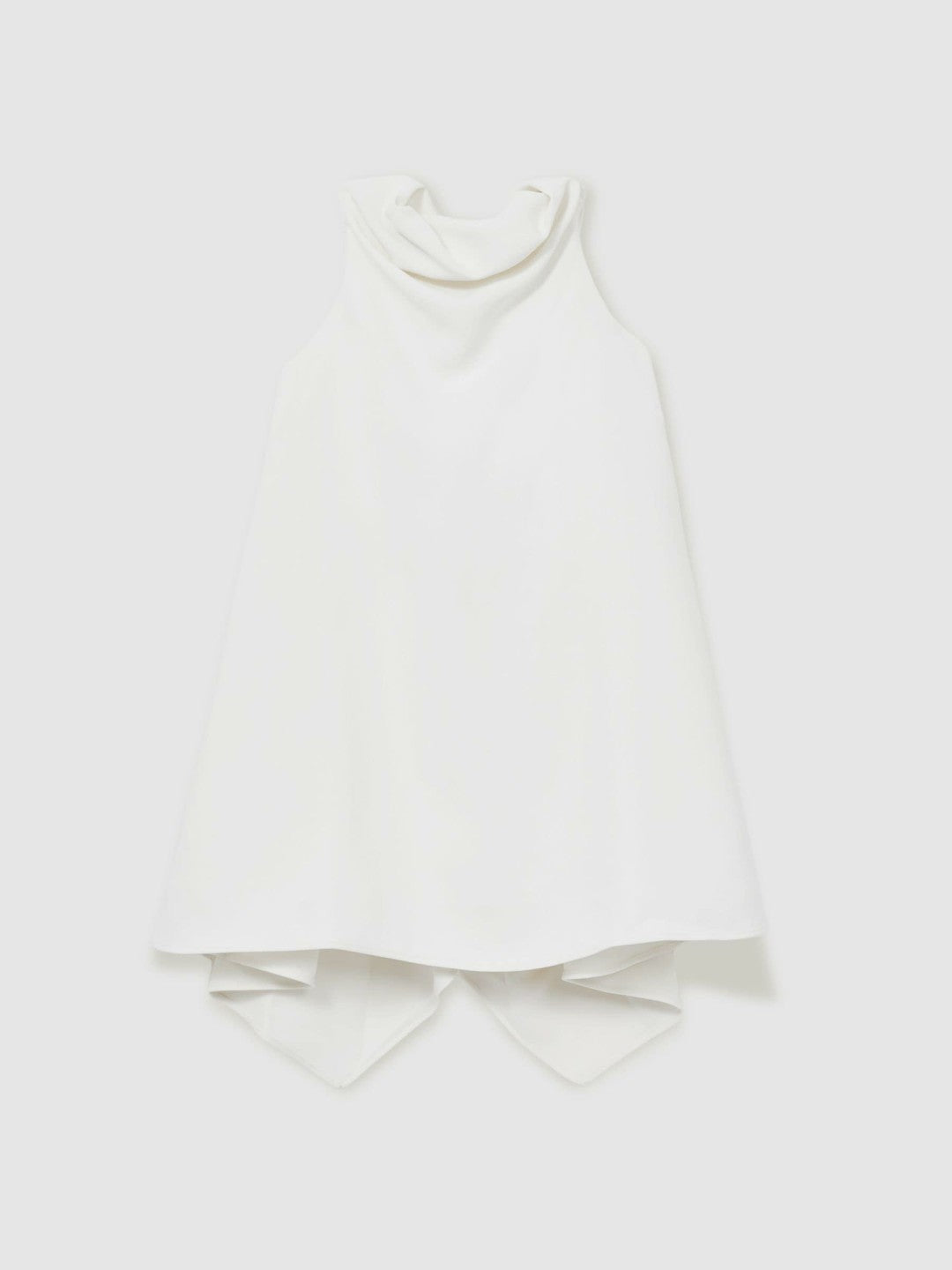 13-14 yrs High-Neck Drape Back Dress in Ivory Children & Baby | Reiss