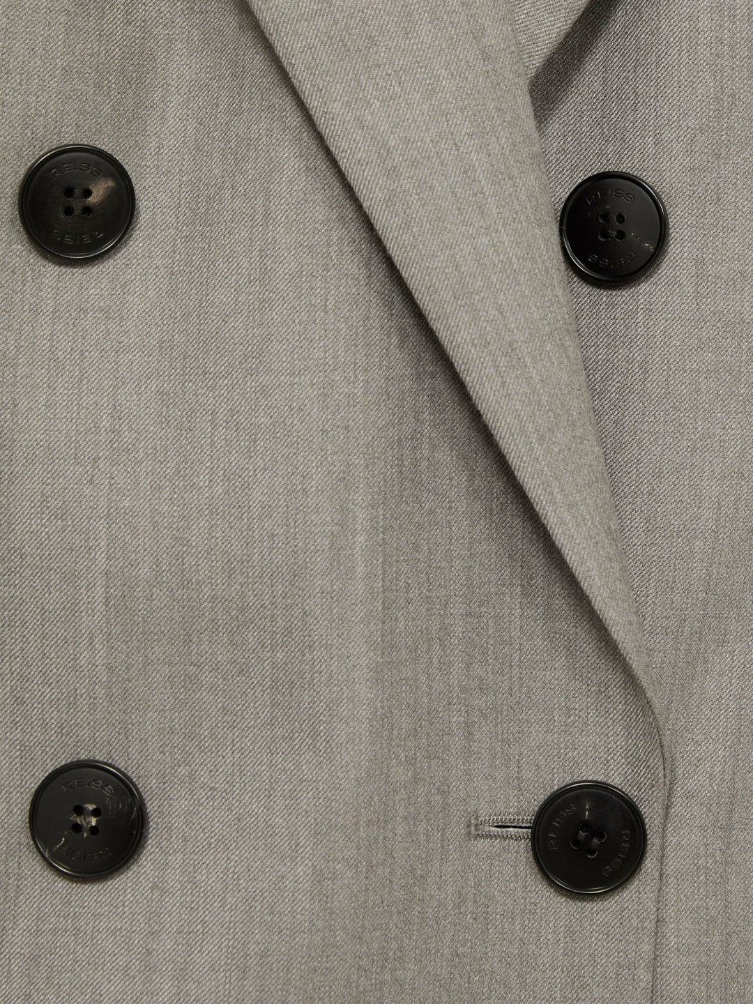 Wool Oversized Double-Breasted Blazer in Grey Women | Reiss