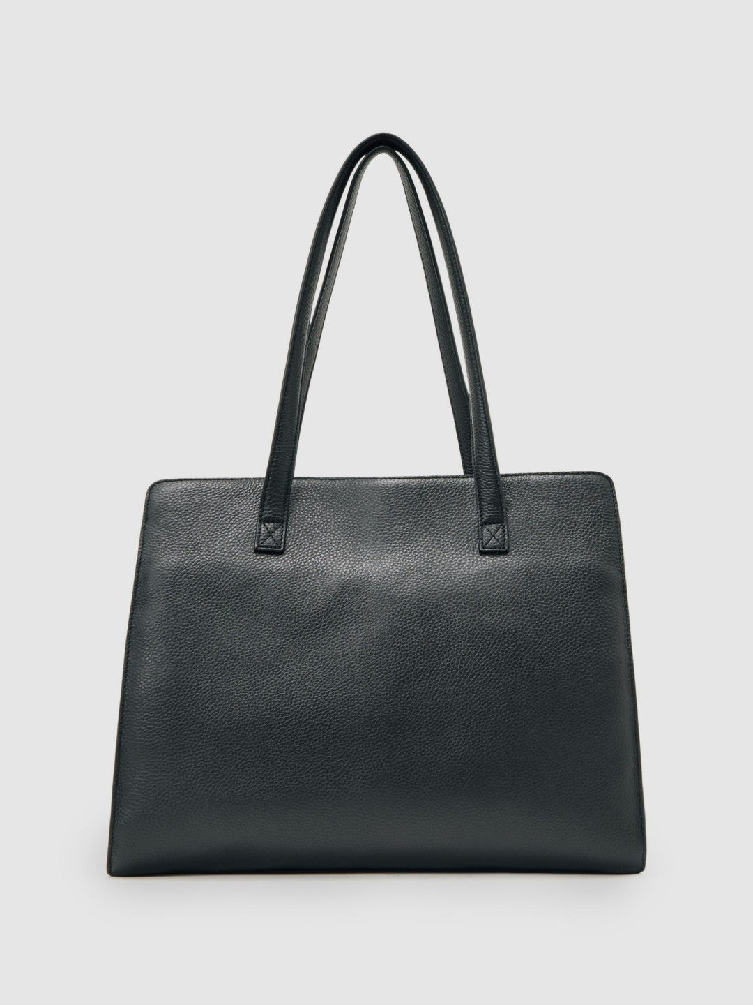 Grained Leather Tote Bag in Black Women | Reiss