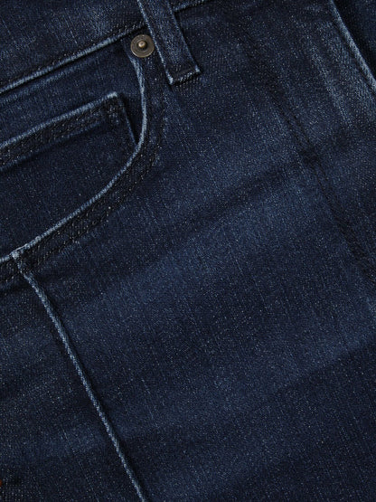 Petite Stretch-Cotton Wide-Leg Jeans in Dark Blue Women | Reiss