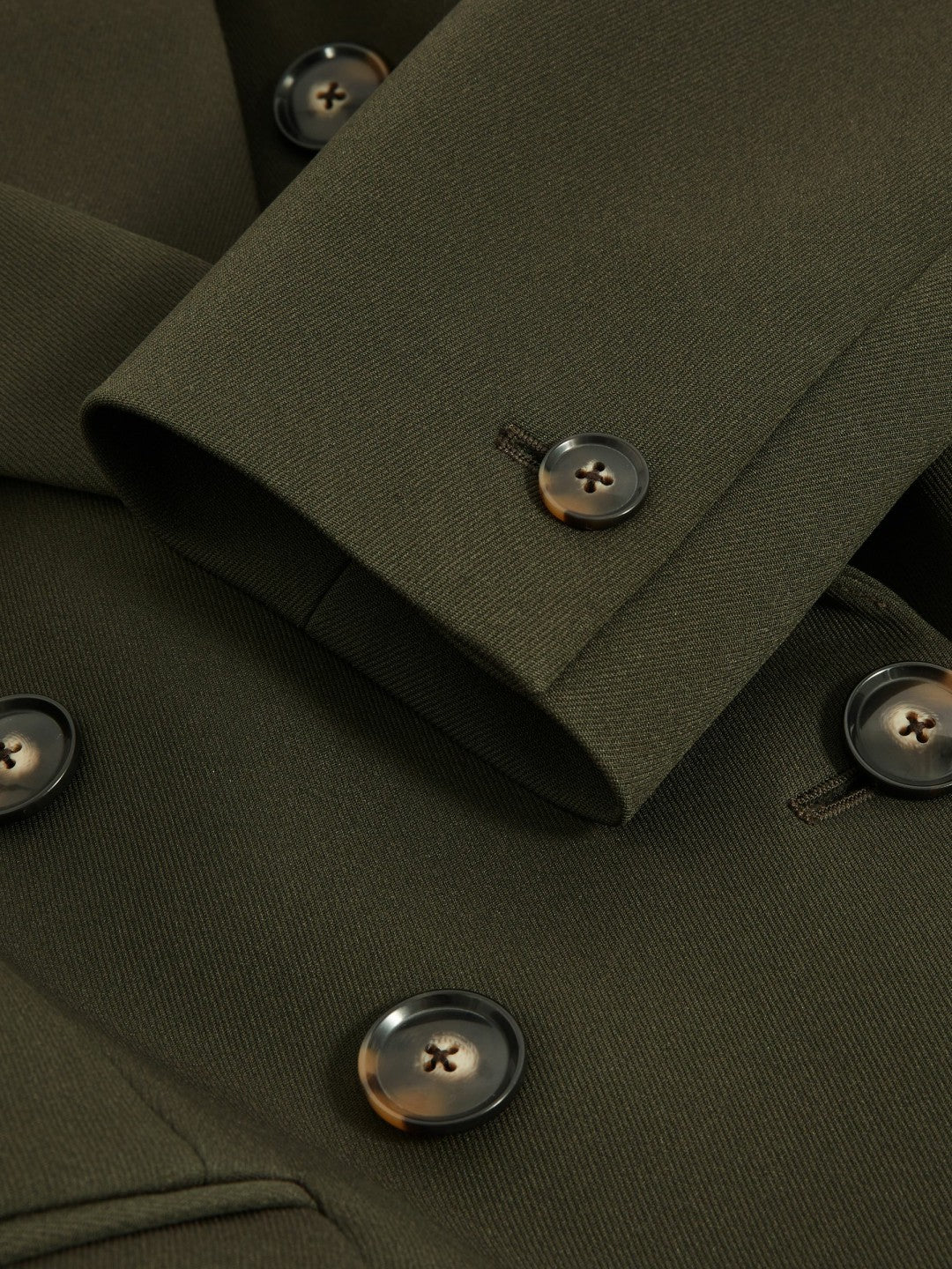 Twill Double-Breasted Blazer in Green Women | Reiss