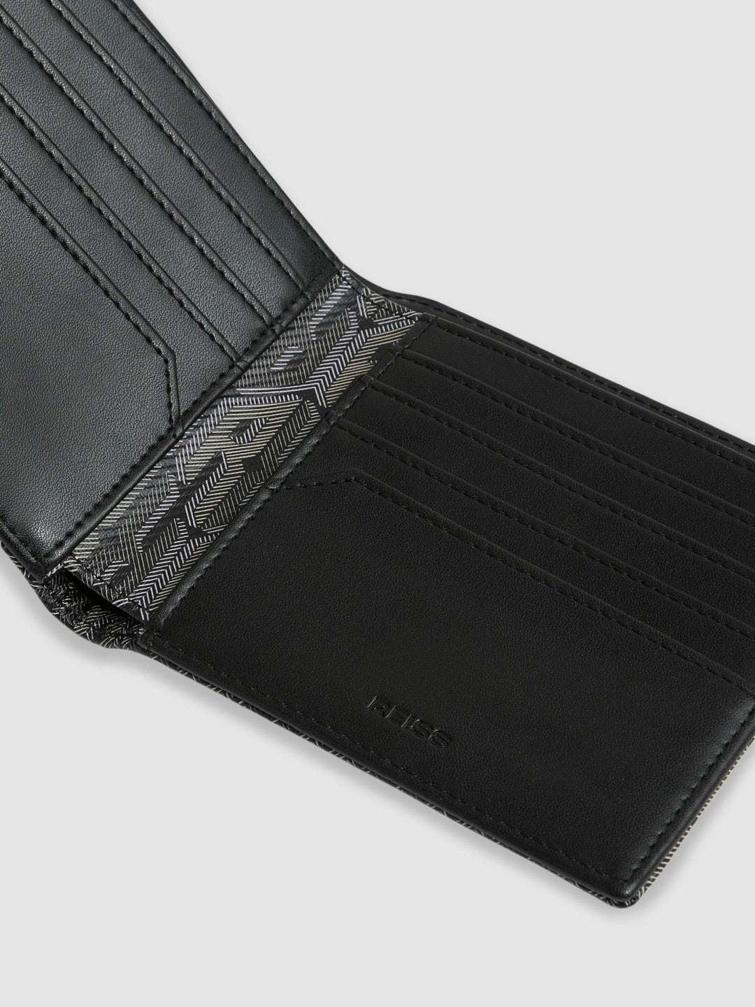 Coated Canvas Monogram Wallet in Black Men | Reiss